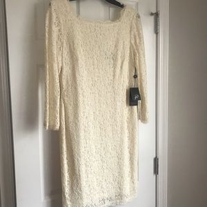 Gorgeous Adrianna Papell ivory lace dress!